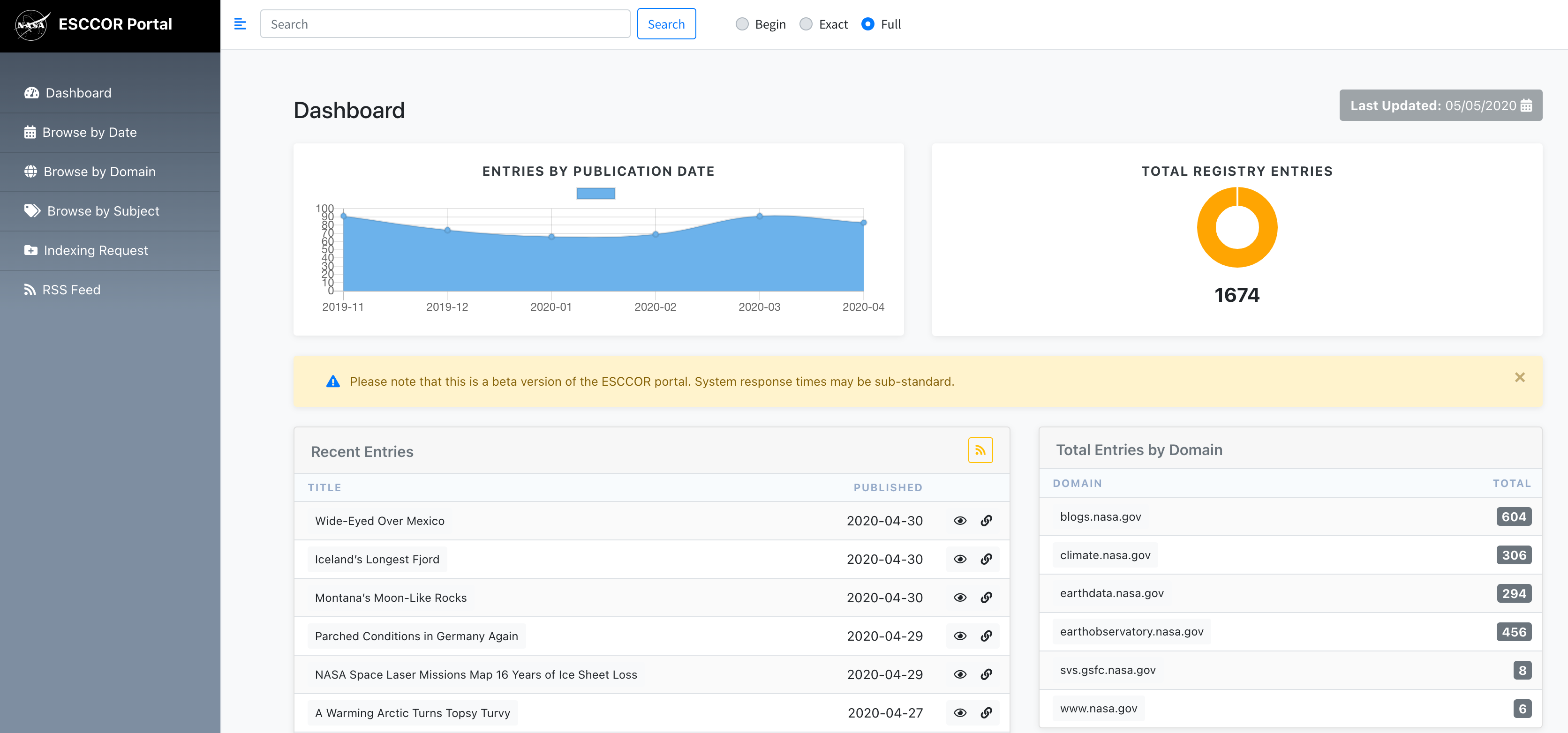 ESCCOR Project Screenshot